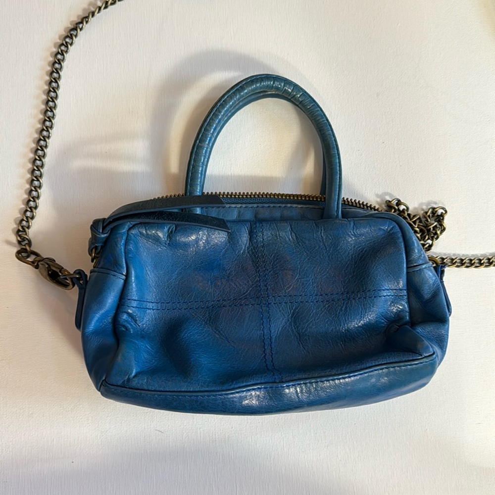 Blue hobo crossbody
